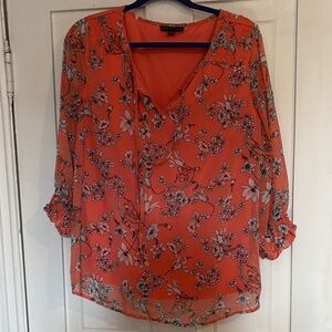 Sara Michelle Vibrant Floral Blouse